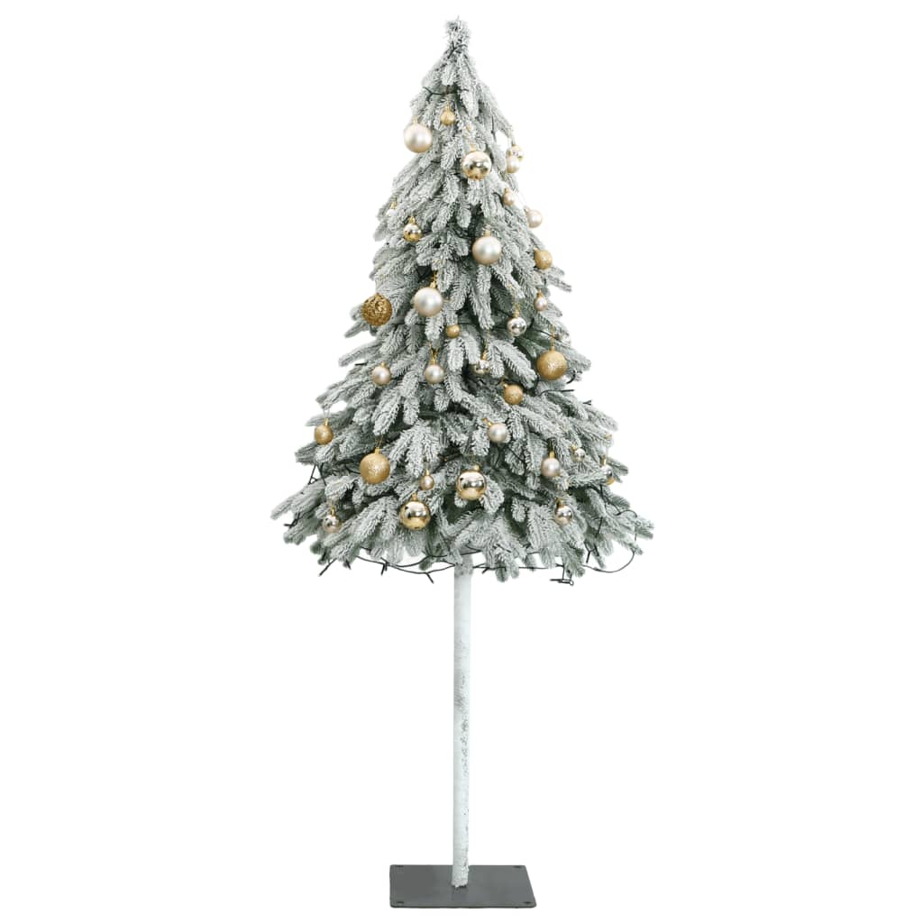 vidaXL Árbol de Navidad artificial con 300 LED bolas y nieve 210 cm