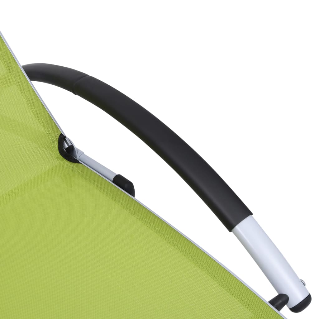 vidaXL Tumbona de aluminio textilene verde