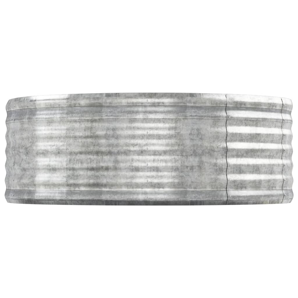 vidaXL Jardinera arriate acero recubrimiento polvo plata 544x100x36 cm