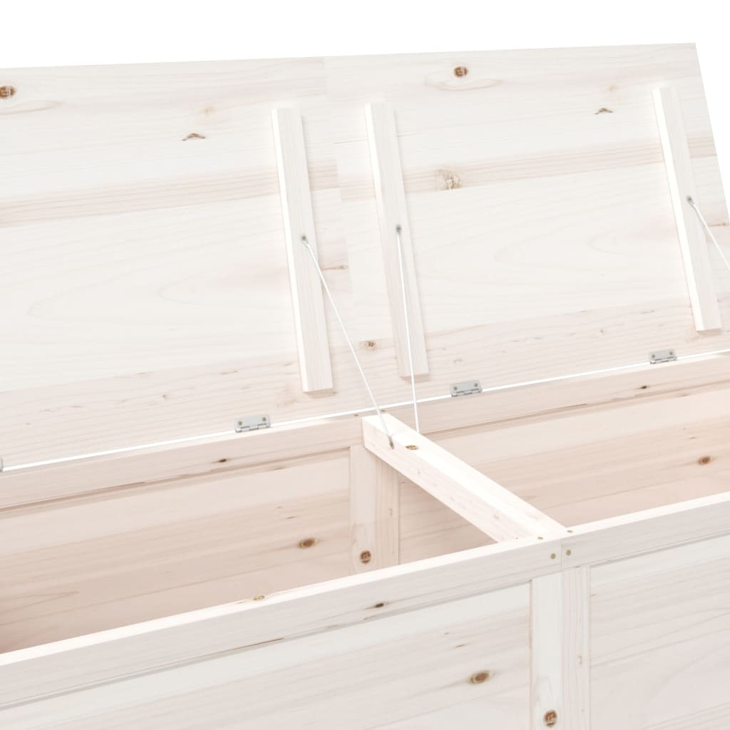 vidaXL Baúl para cojines madera de abeto maciza blanco 150x50x56 cm