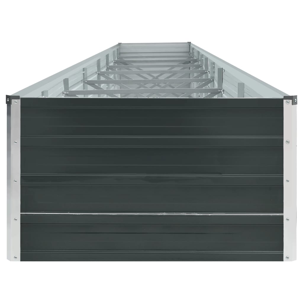 vidaXL Arriate de acero galvanizado gris antracita 600x80x45 cm
