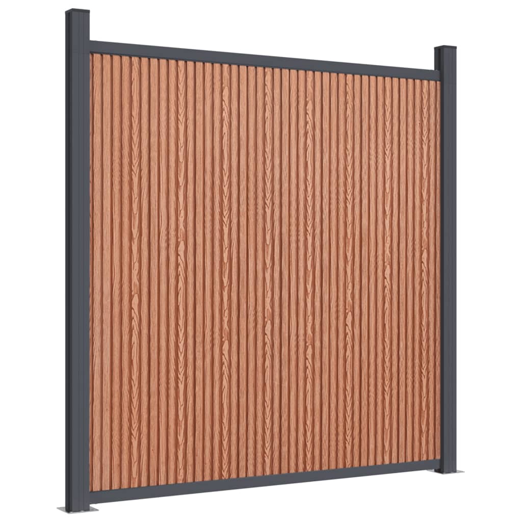 vidaXL Panel de valla WPC marrón 180x186 cm