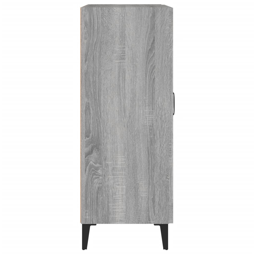 vidaXL Aparador de madera contrachapada gris Sonoma 69,5x34x90 cm