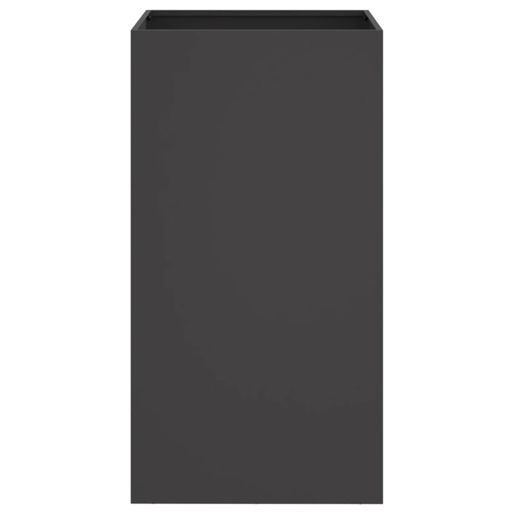 vidaXL Jardinera de acero laminado en frío negro 42x38x75 cm