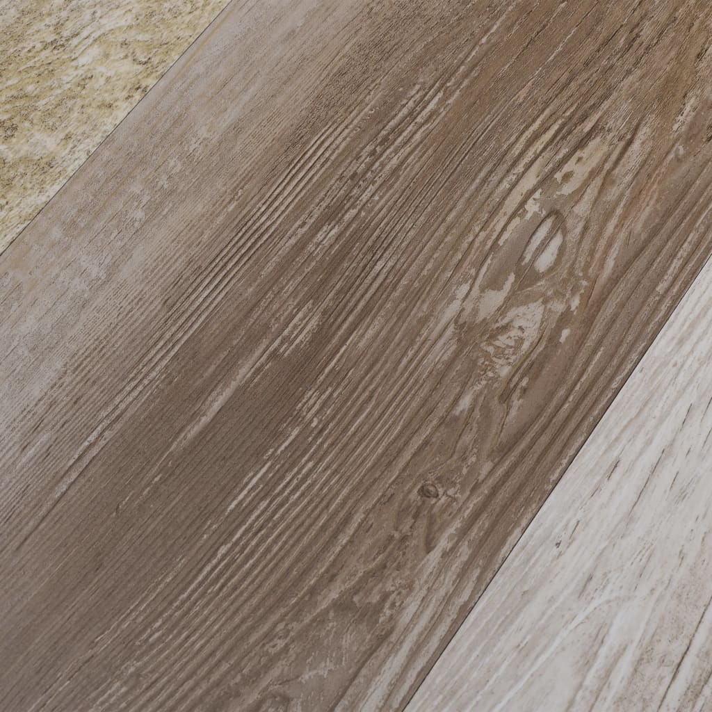 vidaXL Lamas de suelo no autoadhesivas PVC madera deslavada 5,26 m²