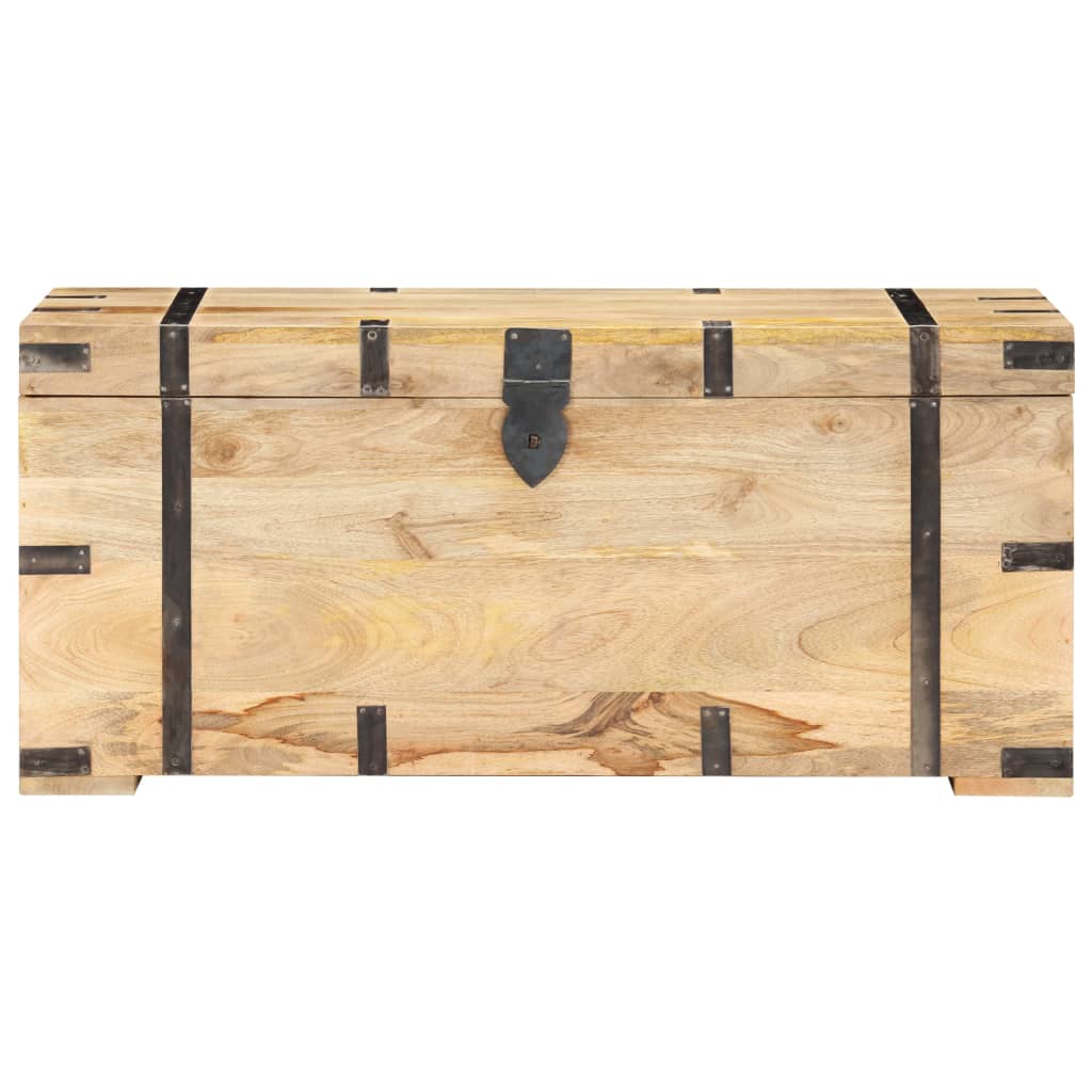 vidaXL Baúl madera maciza de mango 90x40x40 cm