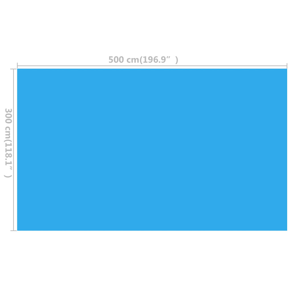 vidaXL Cubierta de piscina rectangular PE azul 500x300 cm