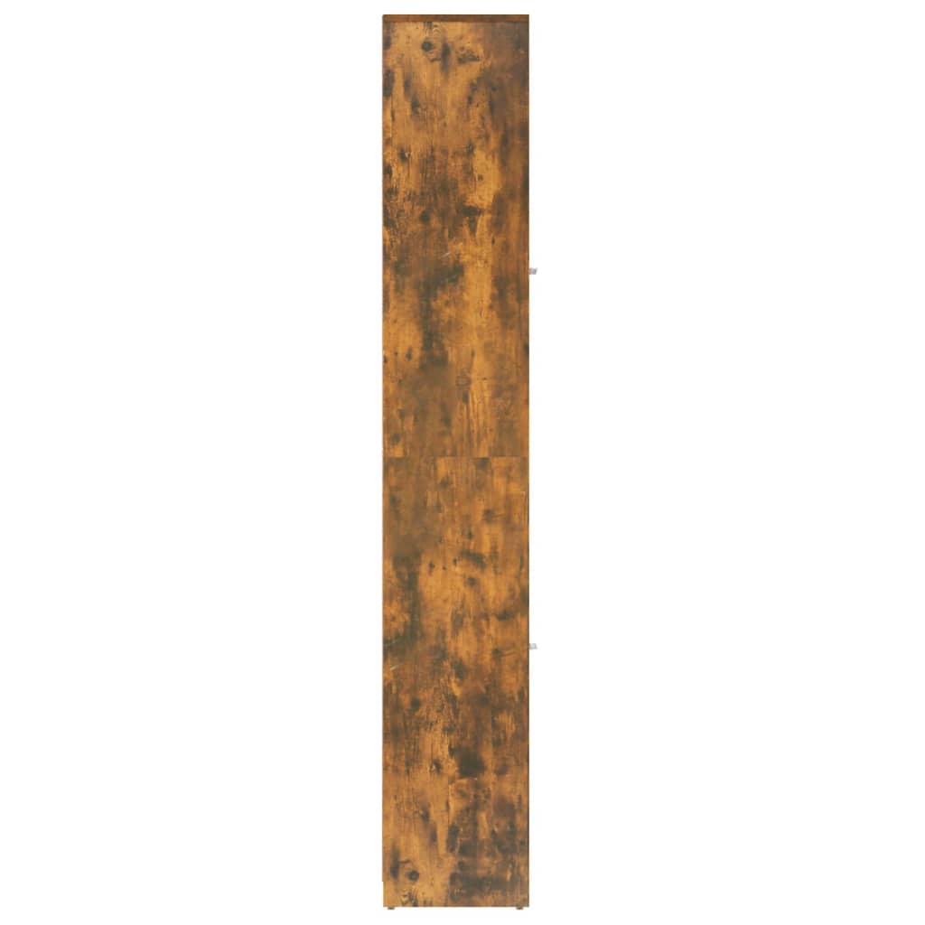 vidaXL Armario baño madera contrachapada roble ahumado 30x30x183,5cm