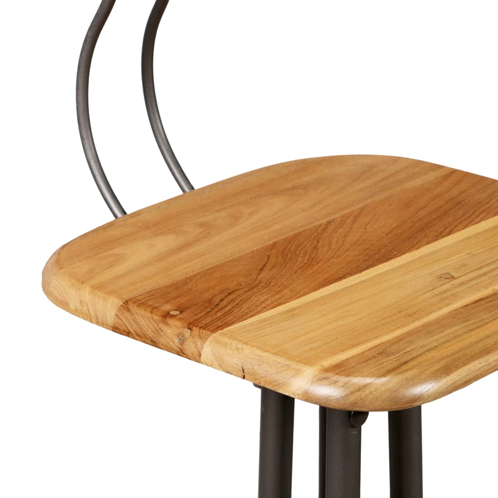 vidaXL Set mesa y sillas de bar madera teca maciza reciclada 3 piezas