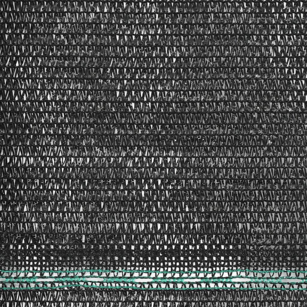 vidaXL Toldo para pista de tenis HDPE 1x25 m negro