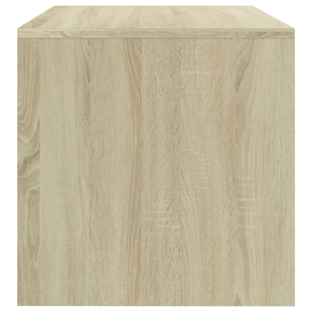 vidaXL Mesita de noche madera contrachapada blanco roble 40x30x30 cm
