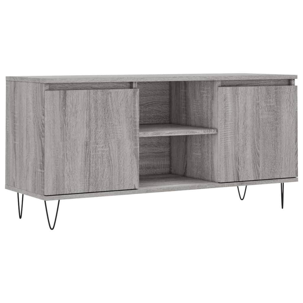 vidaXL Mueble de TV madera de ingeniería gris Sonoma 104x35x50 cm