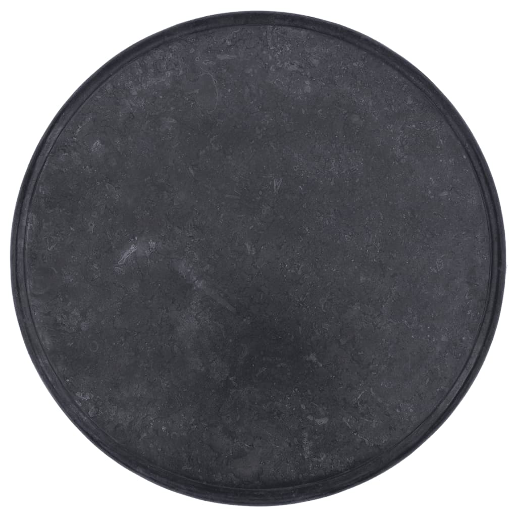 vidaXL Tablero para mesa mármol negro Ø60x2,5 cm