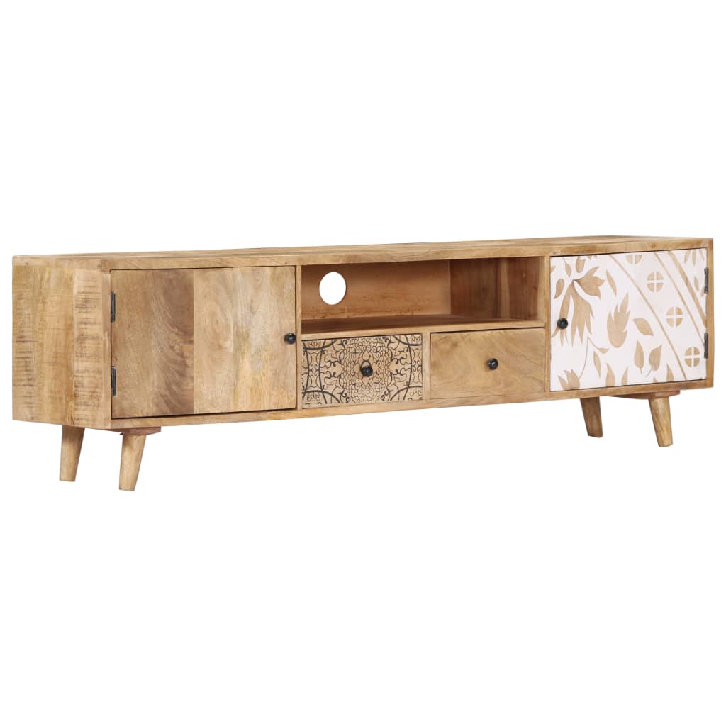 vidaXL Mueble de TV de madera maciza de mango 140x30x40 cm