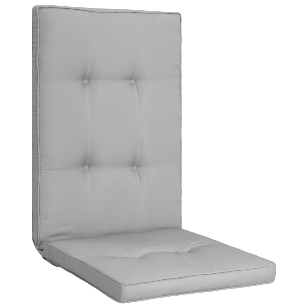 vidaXL Cojines para sillas de jardín 2 unidades gris 120x50x5 cm