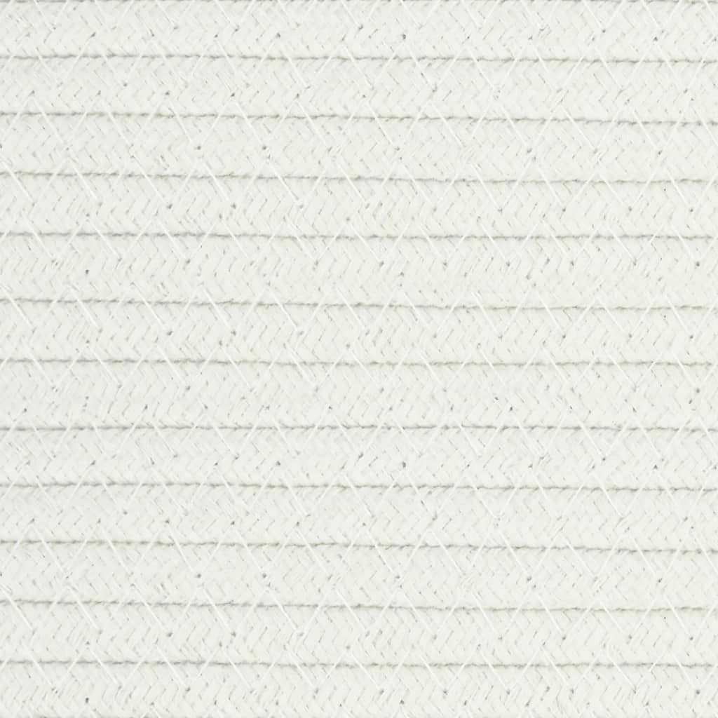 vidaXL Cestas de almacenaje 2 uds algodón beige y blanco Ø28x28 cm