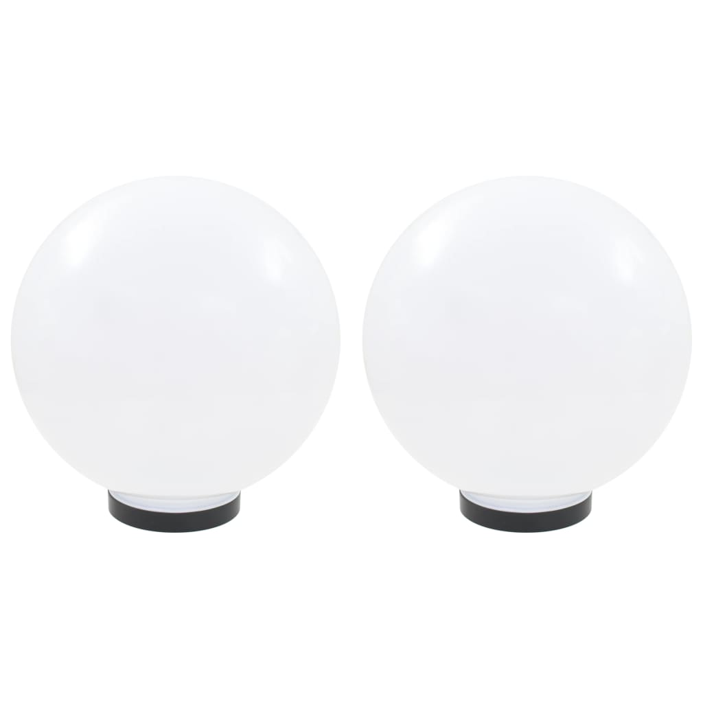 vidaXL Juego de lámparas de bola LED 2 piezas esféricas 30 cm PMMA