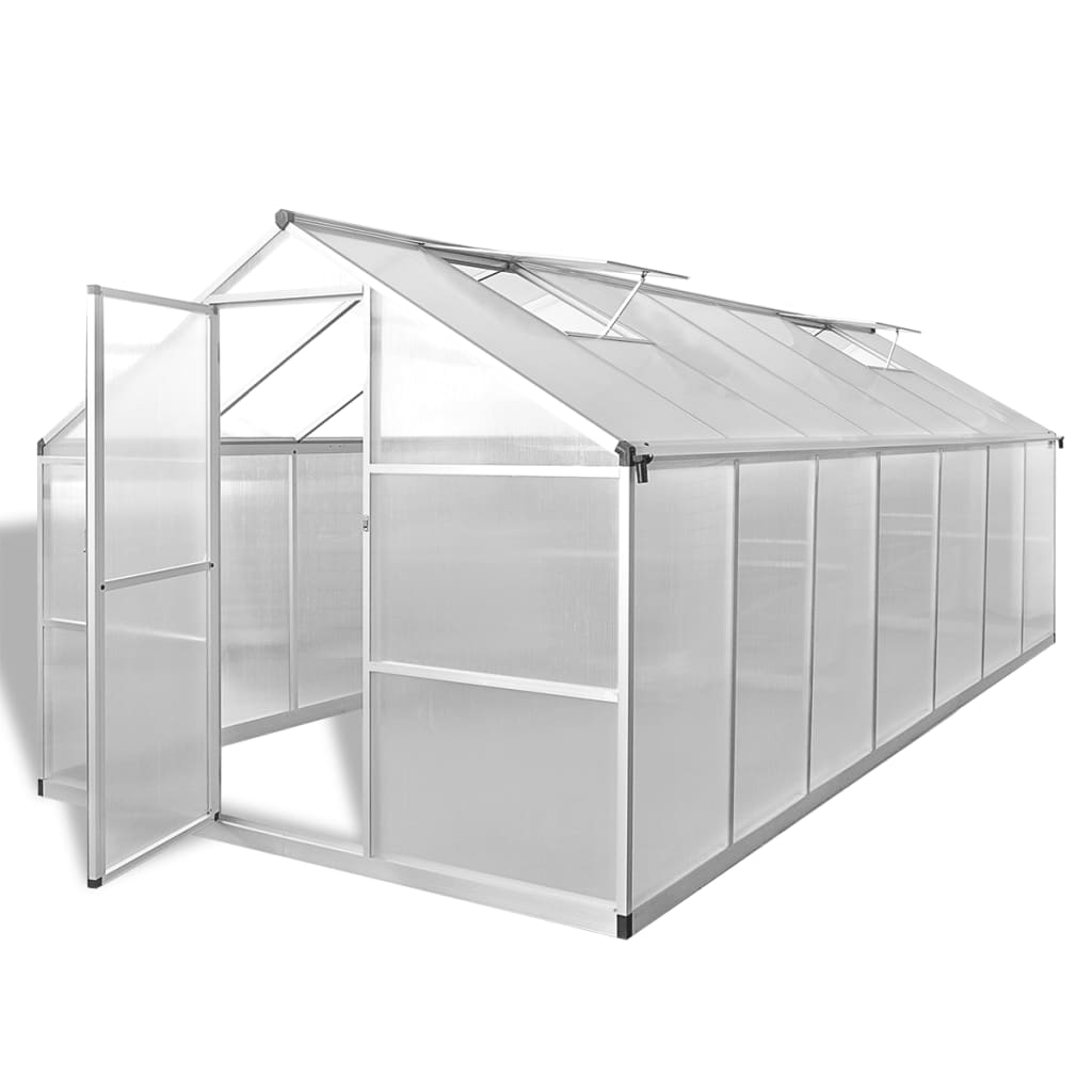vidaXL Invernadero de aluminio reforzado 10,53 m²