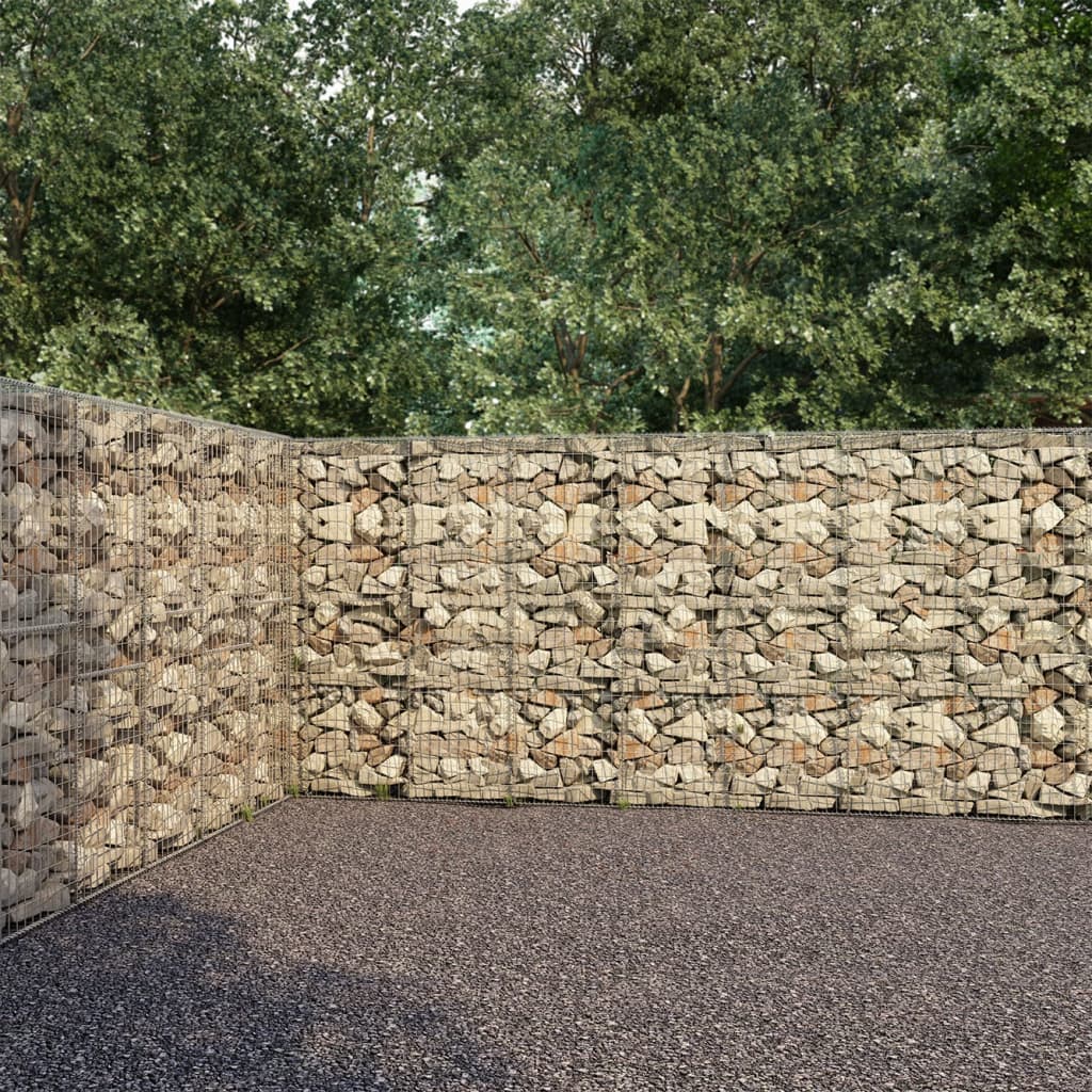 vidaXL Muro de gaviones con cubiertas acero galvanizado 900x50x200 cm