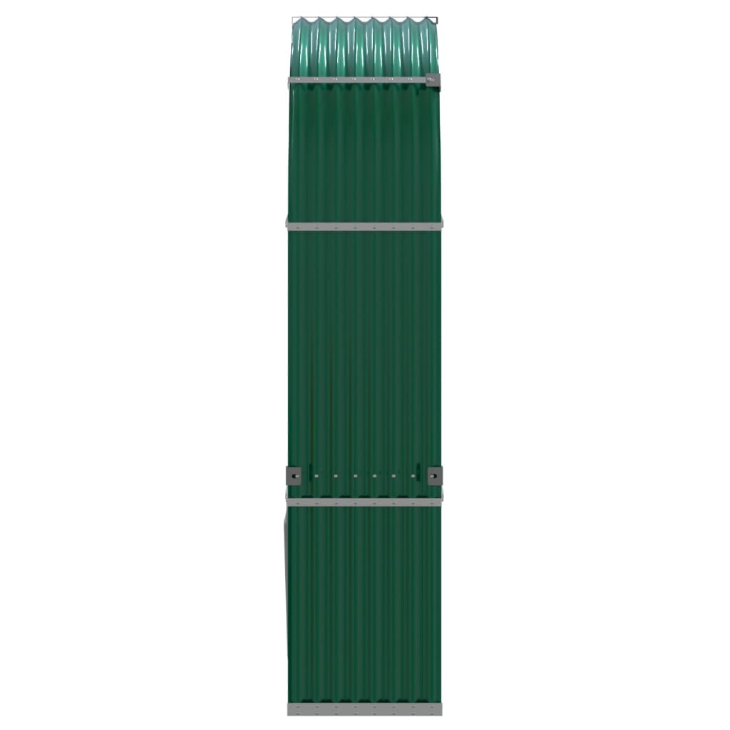 vidaXL Leñero de acero galvanizado verde 120x45x210 cm