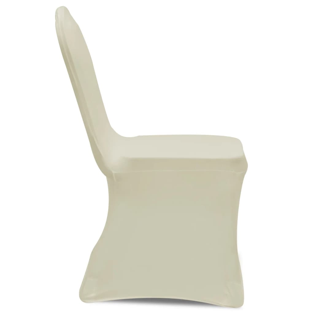 vidaXL Funda para silla elástica 4 unidades crema