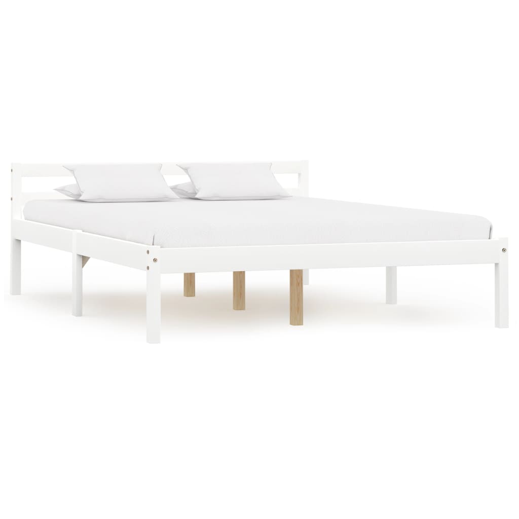 vidaXL Estructura de cama con 2 cajones madera pino blanco 140x200 cm