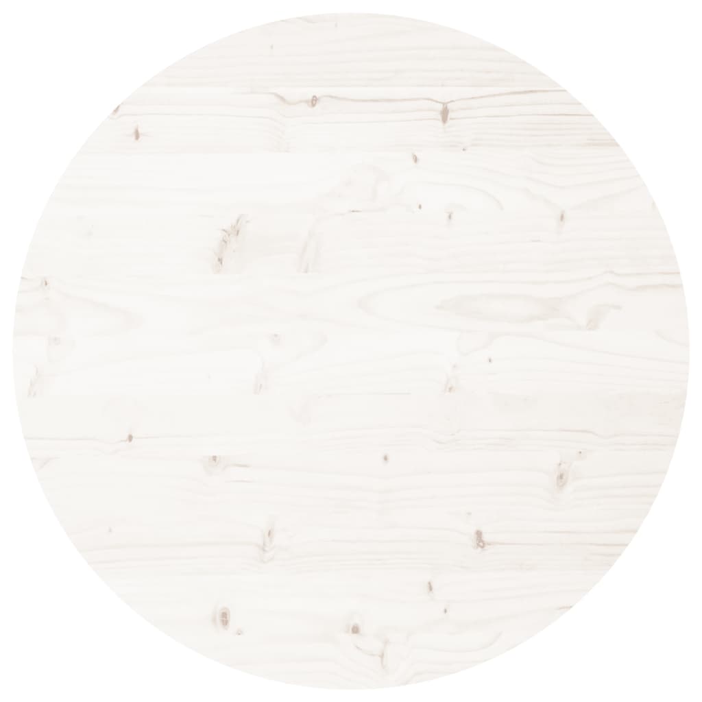 vidaXL Tablero de mesa redondo madera maciza de pino blanco Ø60x3 cm