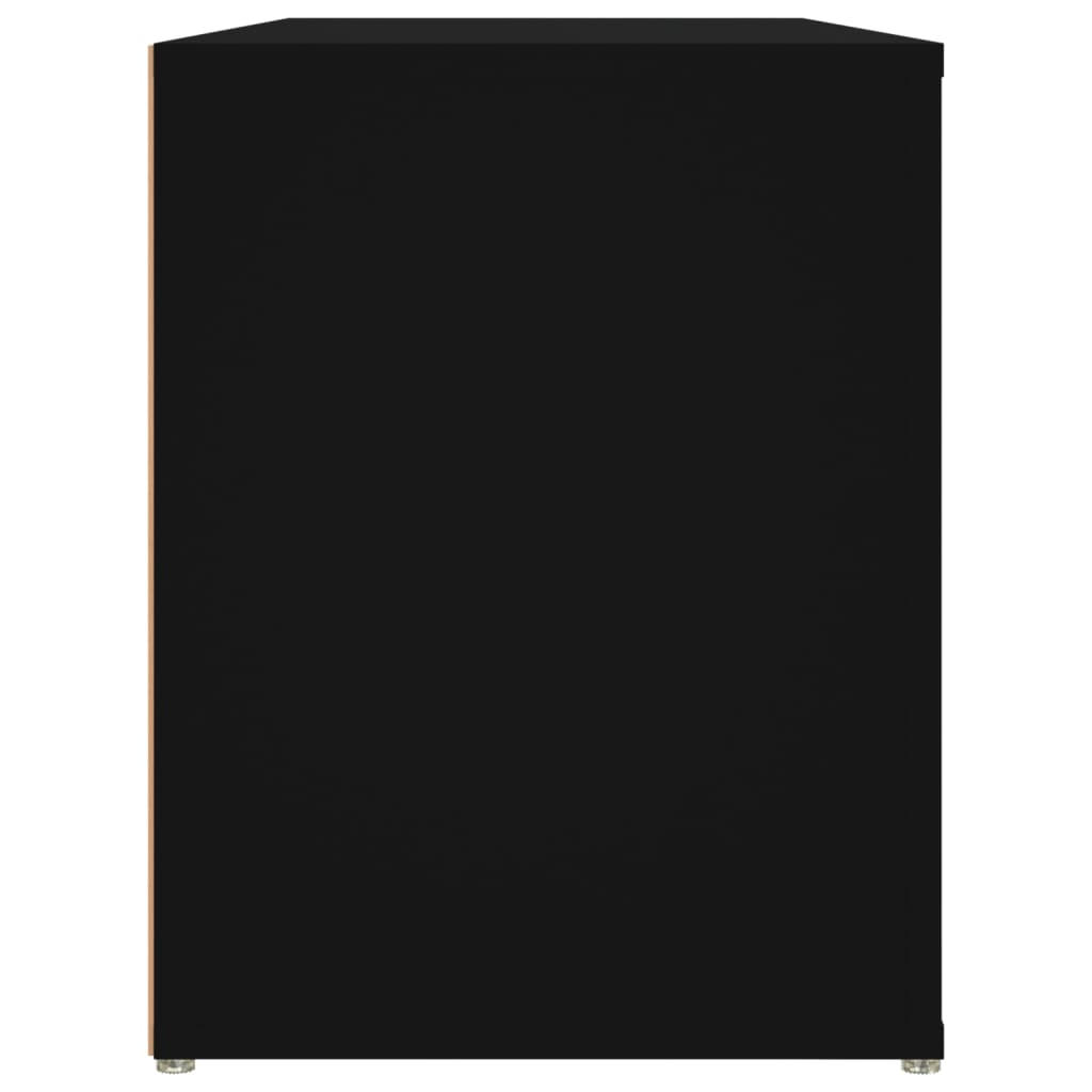 vidaXL Mueble zapatero de madera contrachapada negro 100x35x45 cm