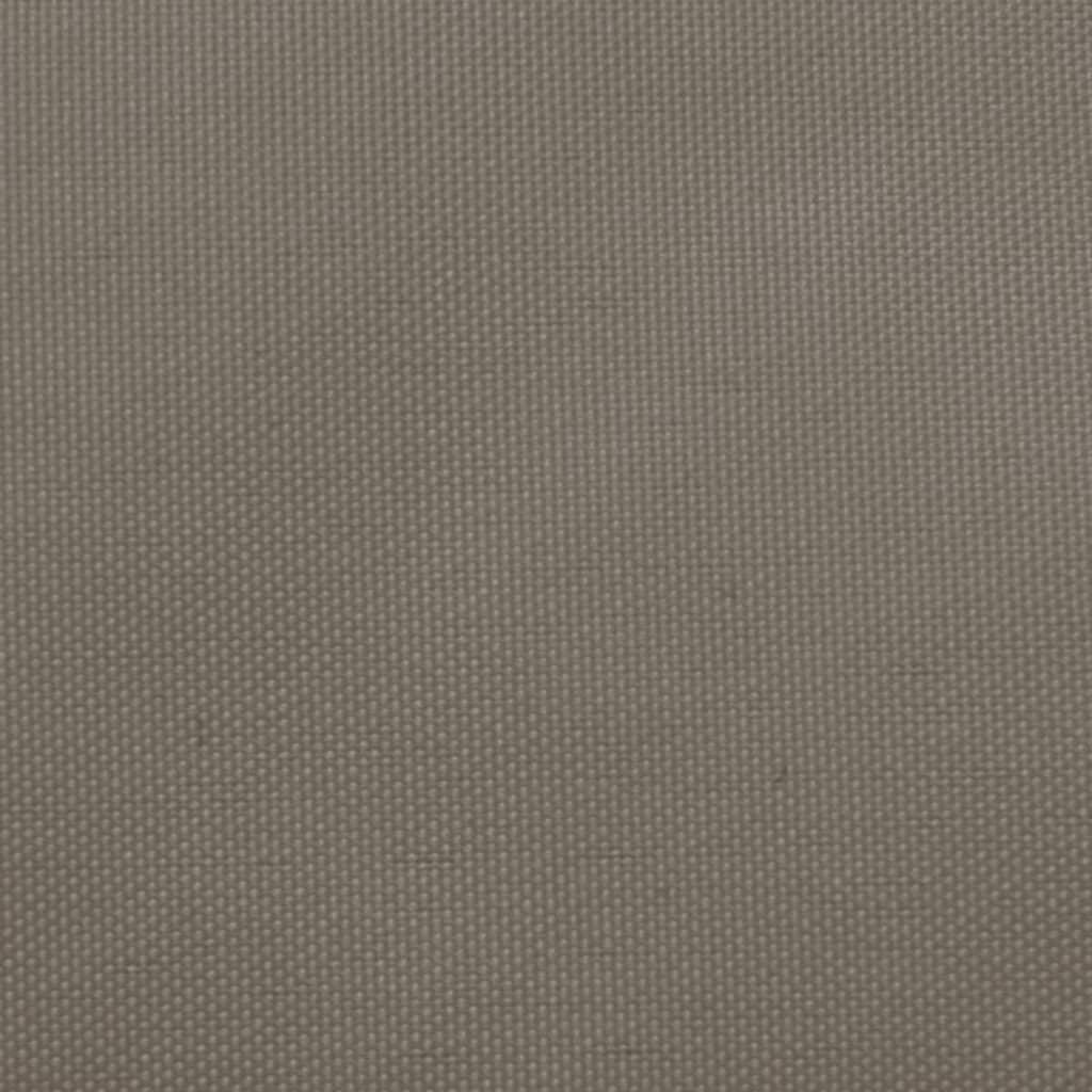 vidaXL Toldo de vela rectangular tela Oxford gris taupe 6x8 m