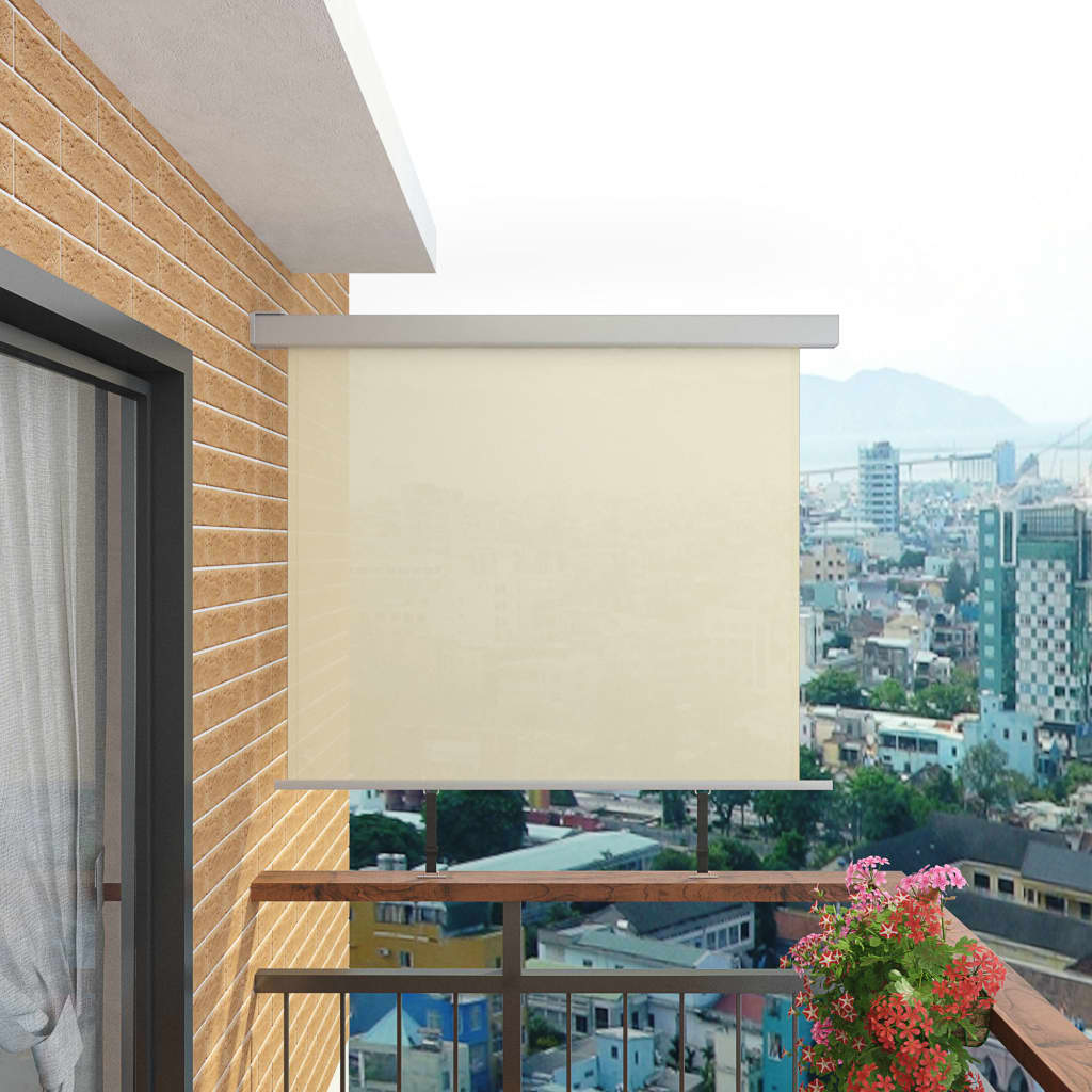 vidaXL Toldo lateral de balcón multifuncional 150x200 cm crema