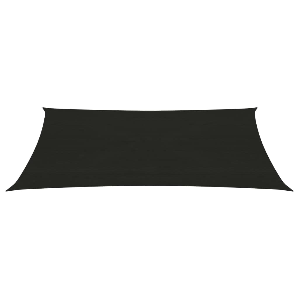 vidaXL Toldo de vela negro HDPE 160 g/m² 2x4,5 m