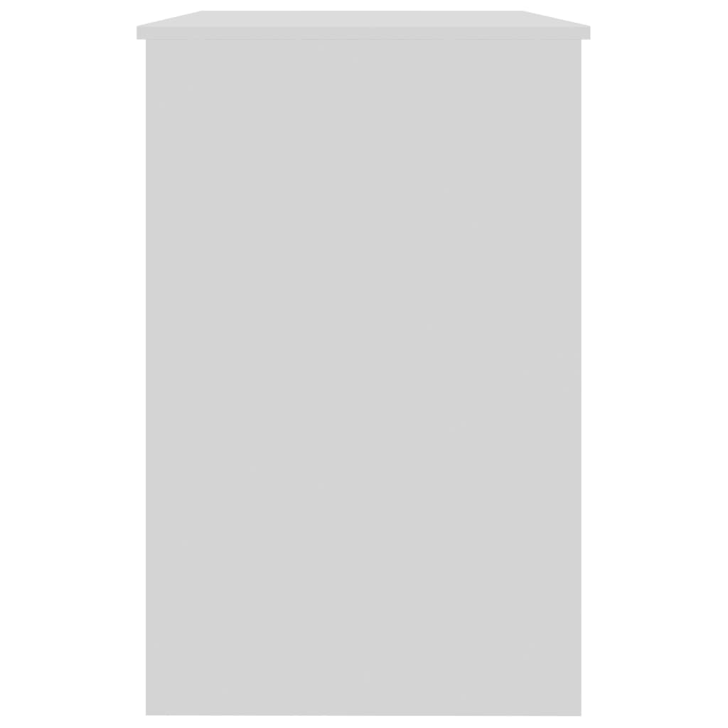 vidaXL Escritorio de madera contrachapada blanco brillo 100x50x76 cm
