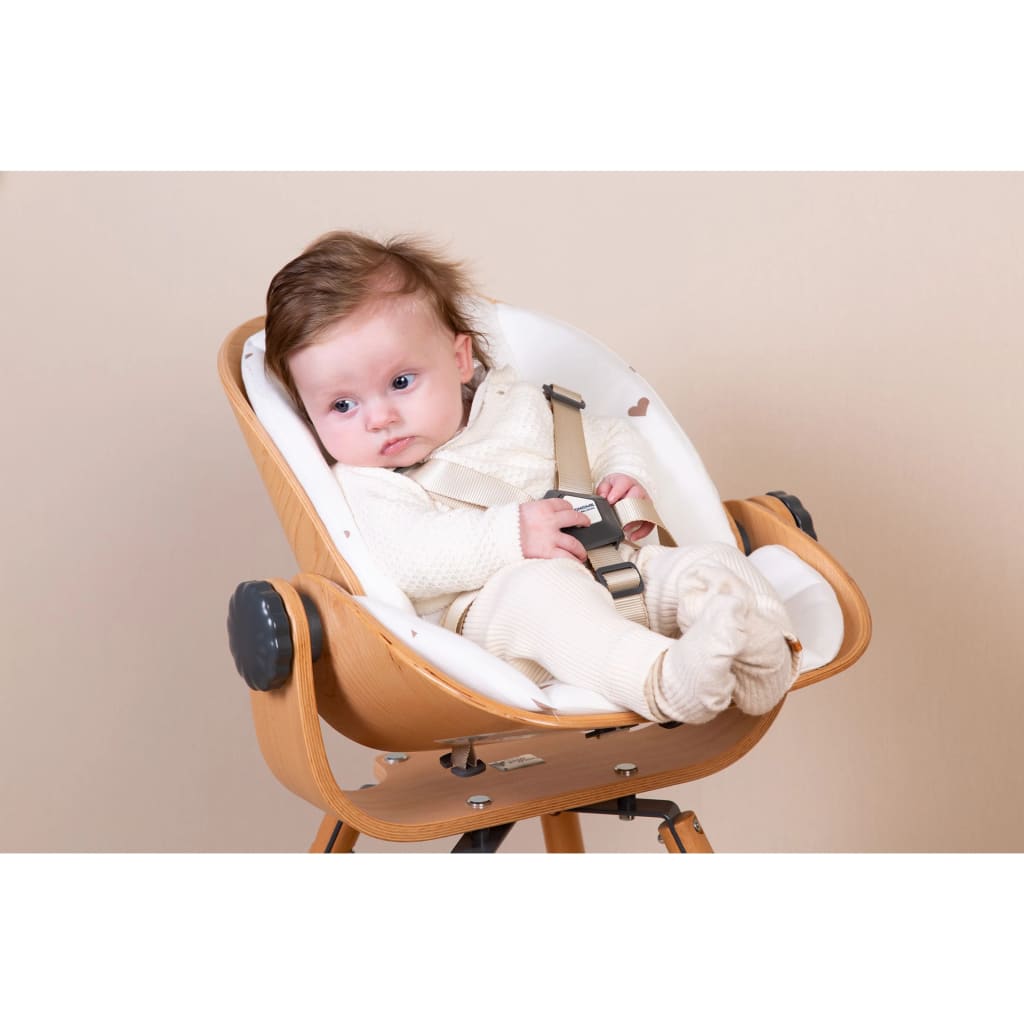 CHILDHOME Cojín de asiento para recién nacido Evolu Jersey Hearts