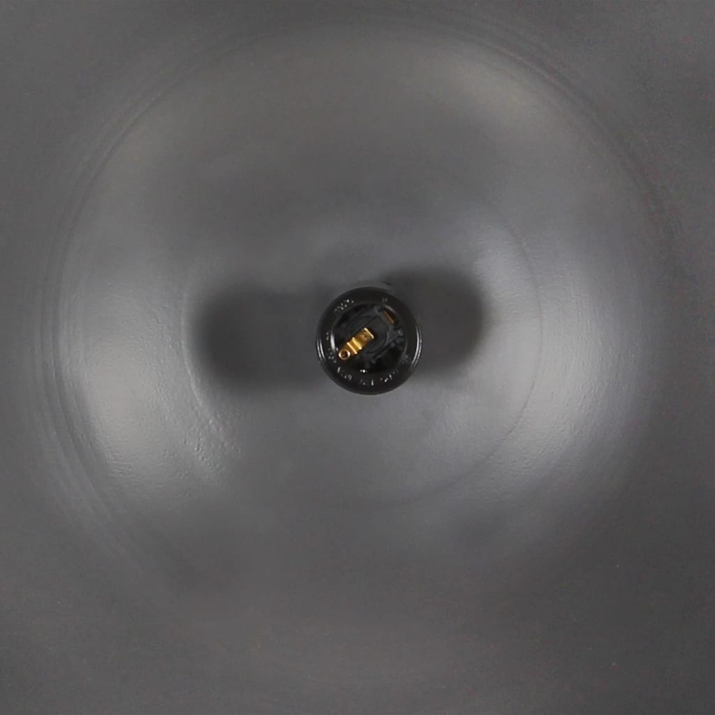 vidaXL Lámpara colgante industrial redonda mango gris 42 cm E27