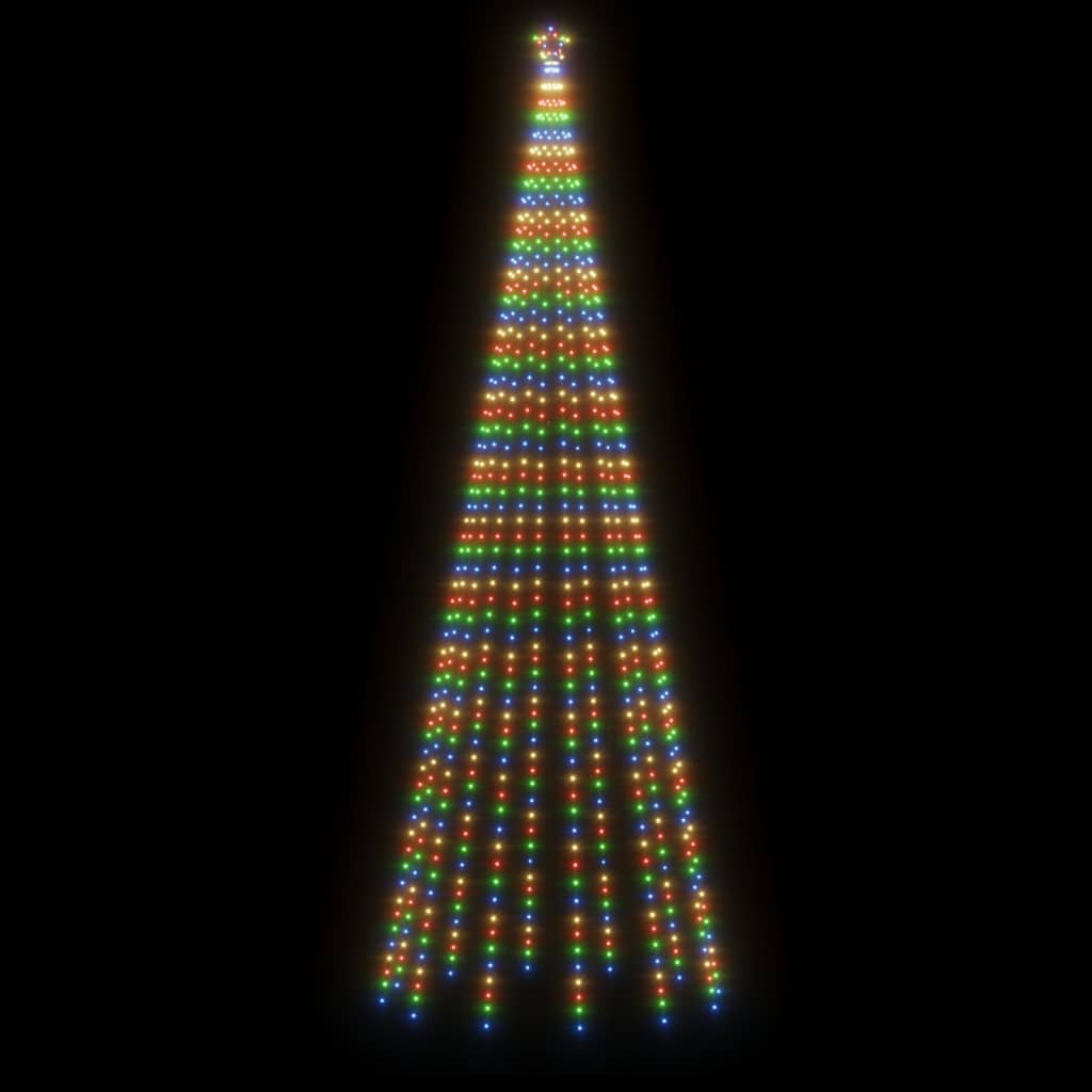 vidaXL Árbol de Navidad con pincho 732 LED de colores 500 cm