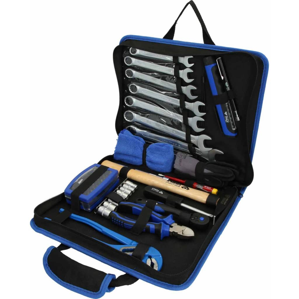 BRILLIANT TOOLS Set de herramientas acero 64 pzas en maletín de cuero