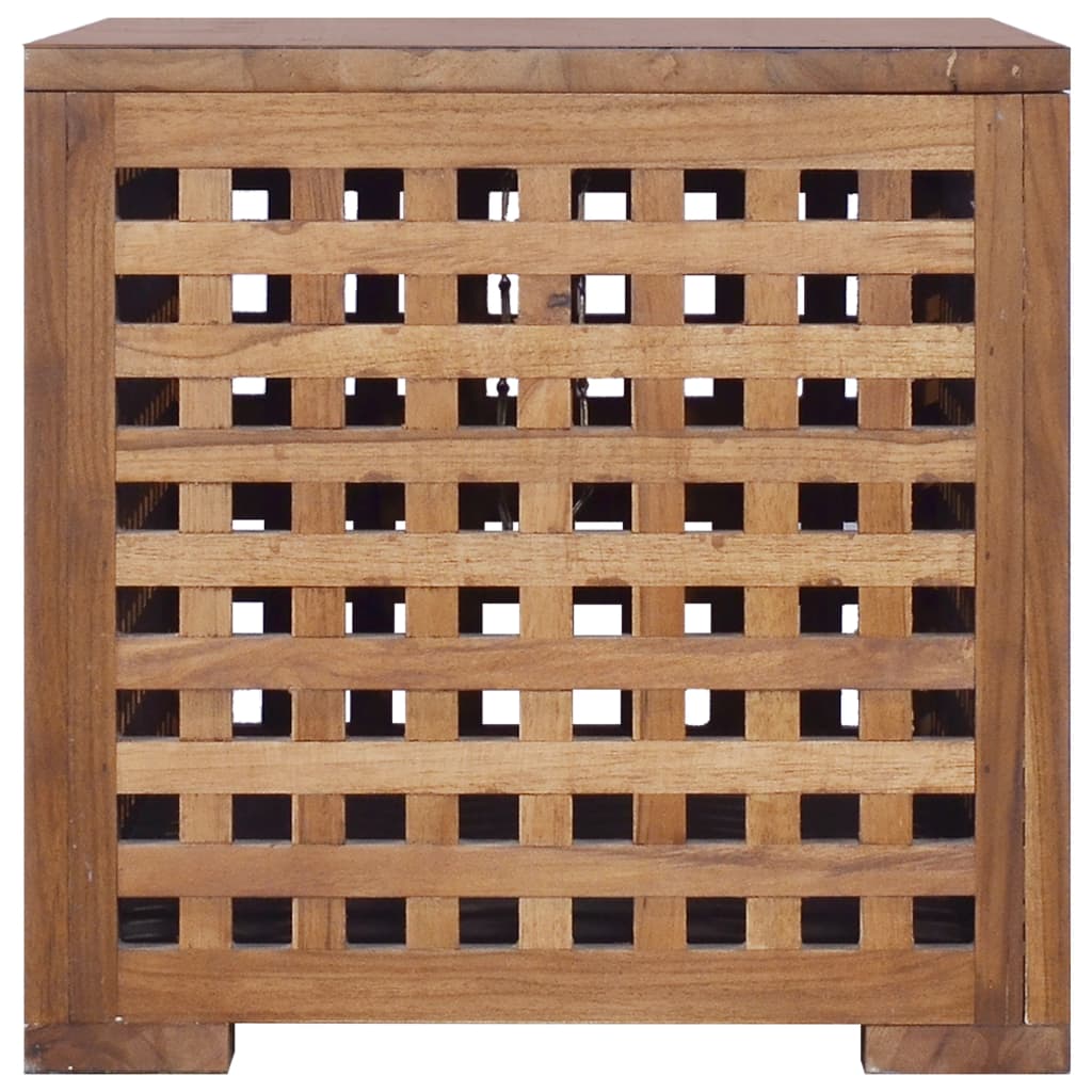 vidaXL Caja para cuerdas de madera maciza de teca 80x40x40 cm