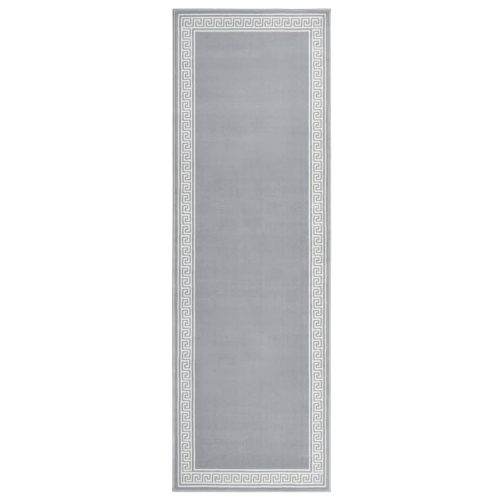 vidaXL Alfombra de pasillo BCF gris con estampado 80x250 cm