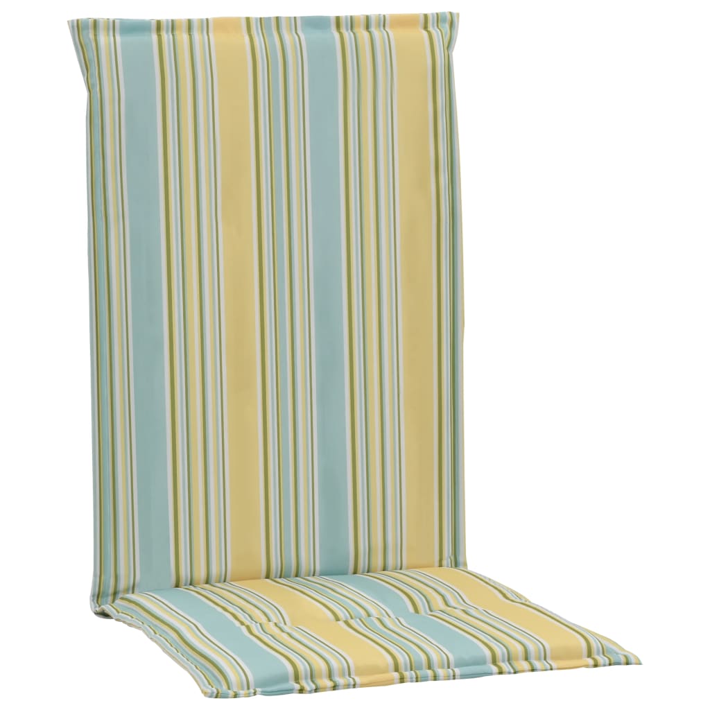 vidaXL Cojines de sillas jardín 2 uds estampado multicolor 120x50x3 cm