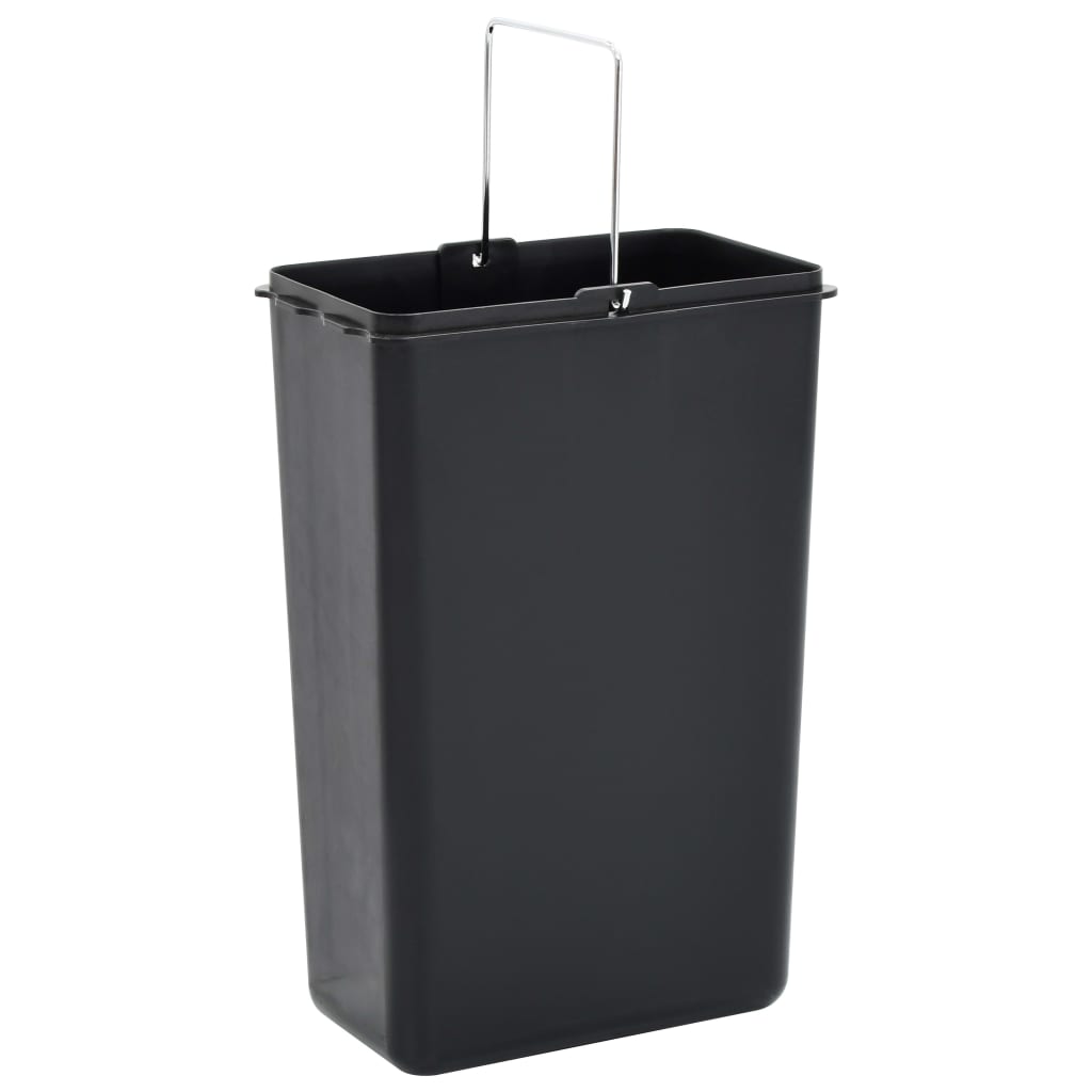 vidaXL Cubo de basura de reciclaje de acero inoxidable 24 L