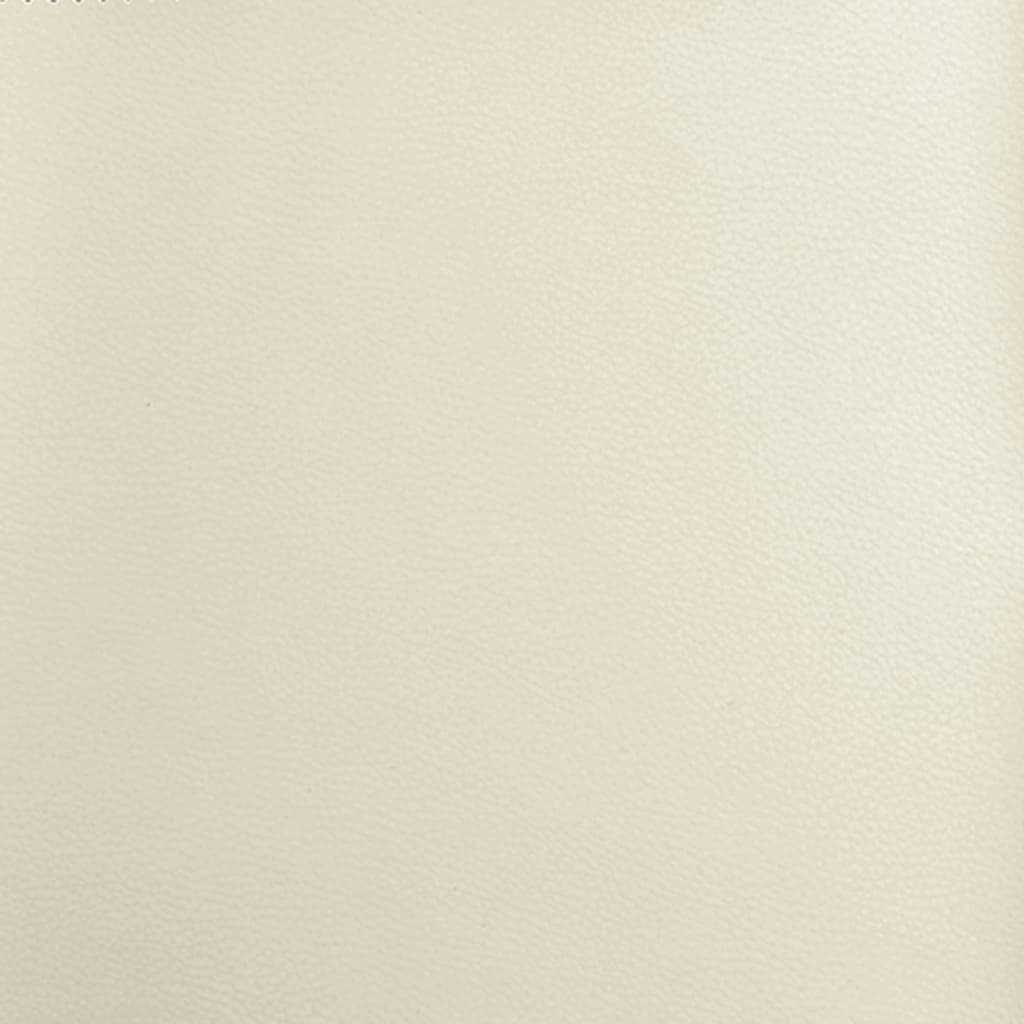 vidaXL Banco de cuero sintético color crema 107x80x81 cm