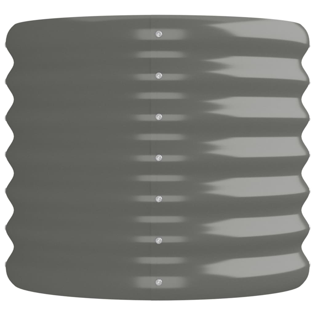 vidaXL Jardinera de acero con recubrimiento en polvo gris 152x40x36cm