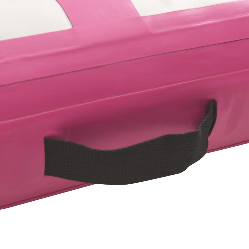 vidaXL Esterilla inflable de gimnasia con bomba PVC rosa 60x100x15 cm