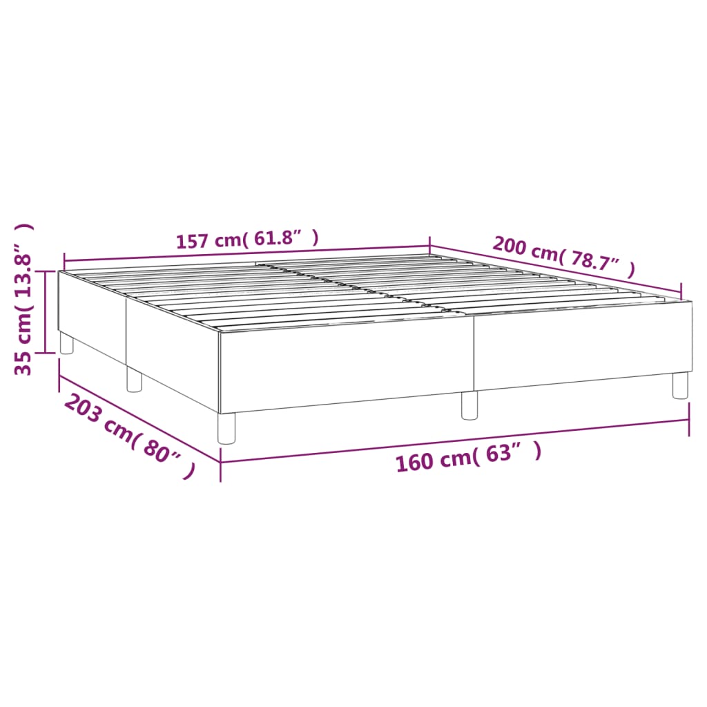 vidaXL Estructura de cama tela gris claro 160x200 cm