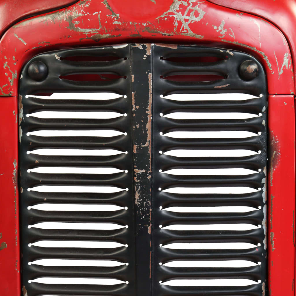 vidaXL Mesa de bar de tractor madera maciza mango roja 60x60x107 cm