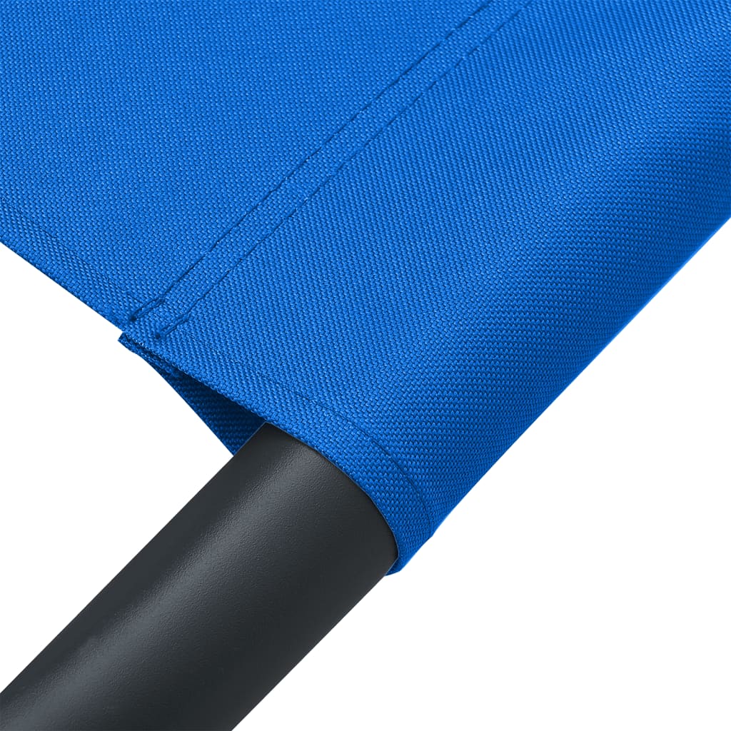 vidaXL Tumbona de exterior de tela azul