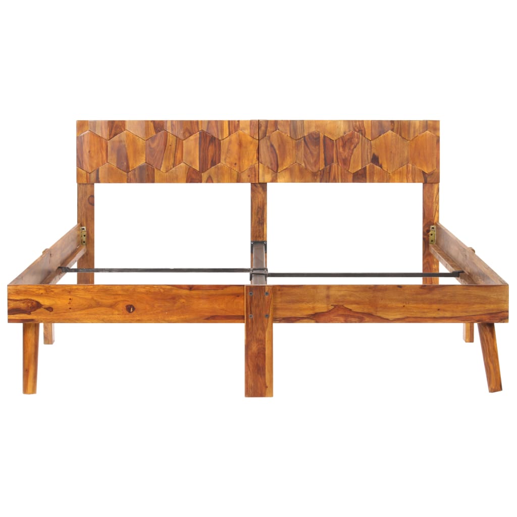 vidaXL Estructura de cama de madera maciza de sheesham 140x200 cm