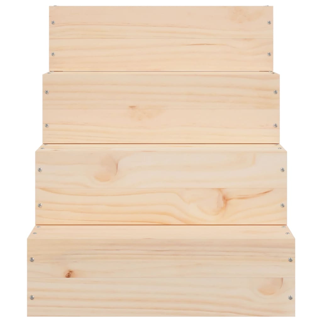 vidaXL Escalera para mascotas madera maciza de pino 40x49x47 cm
