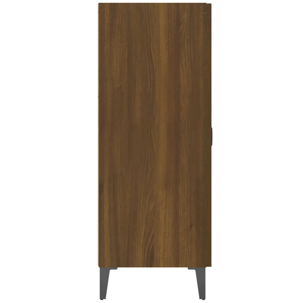 vidaXL Aparador madera contrachapada color roble marrón 69,5x34x90 cm