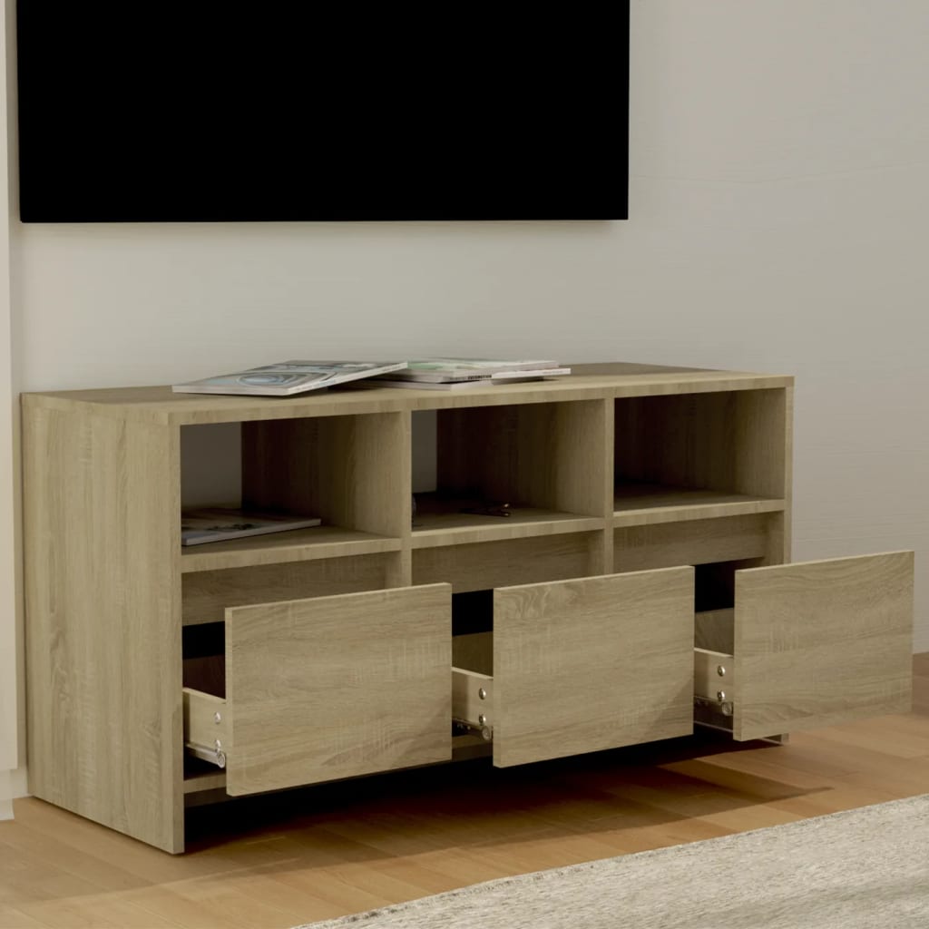 vidaXL Mueble de TV madera contrachapada roble Sonoma 102x37,5x52,5 cm